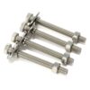 Version 1.0.0 Mellewell 1/4-20 x 4 Hex Head Bolts with Hex Nuts and Thick Flat & Lock Washers, Fully Threaded, Stainless Steel 18-8, Plain Finish, 8 Sets
