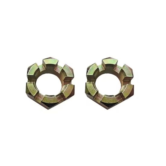 Carbon Steel High-Quality Customized Yellow Galvanized Hexagonal Slotted Nuts