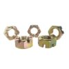 Carbon Steel High-Quality Customized Yellow Galvanized Hexagonal Slotted Nuts