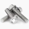 M8-1.25 x 40mm Flanged Hex Head Bolts Flange Hexagon Screws, Stainless Steel ...