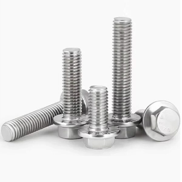 M8-1.25 x 40mm Flanged Hex Head Bolts Flange Hexagon Screws, Stainless Steel ...