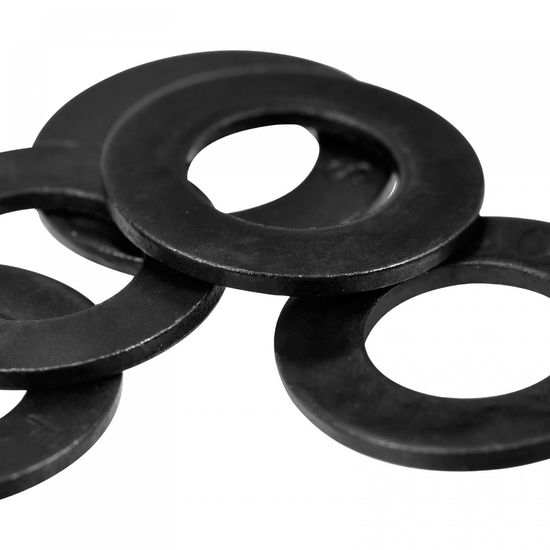 M8 Carbon Steel Flat Washer, Black Oxide Alloy Steel, Grade 4.8 Metal Flat Washer