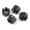 Reliable Black Hexagonal Slotted Nuts for Heavy-Duty Applications
