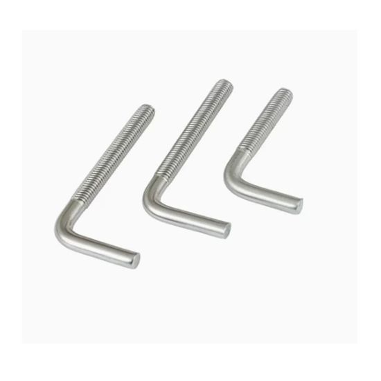 Super Duplex Stainless Steel 2205 2507 A286 L & J Type Hook Foundation Anchor Bolt DIN529