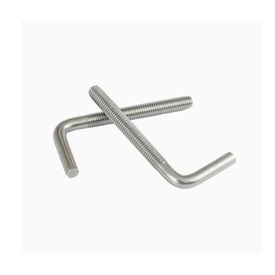 Super Duplex Stainless Steel 2205 2507 A286 L & J Type Hook Foundation Anchor Bolt DIN529