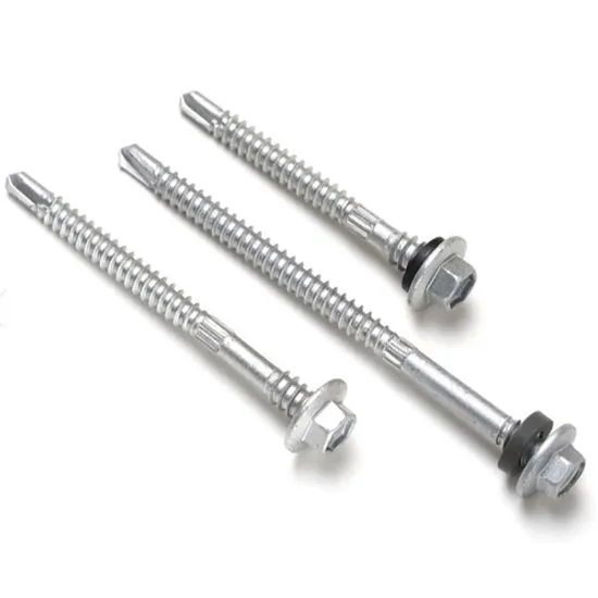 Crest Fixing Screw(Roofing Screw) (4) Premium Hex Head Crest Fixing Roofing Screws – High-Performance Double-Thread Tek Fasteners with Shrinkage Rod and Knurling