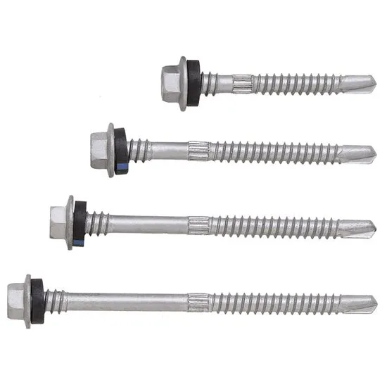 Crest Fixing Screw(Roofing Screw) (5) Premium Hex Head Crest Fixing Roofing Screws – High-Performance Double-Thread Tek Fasteners with Shrinkage Rod and Knurling