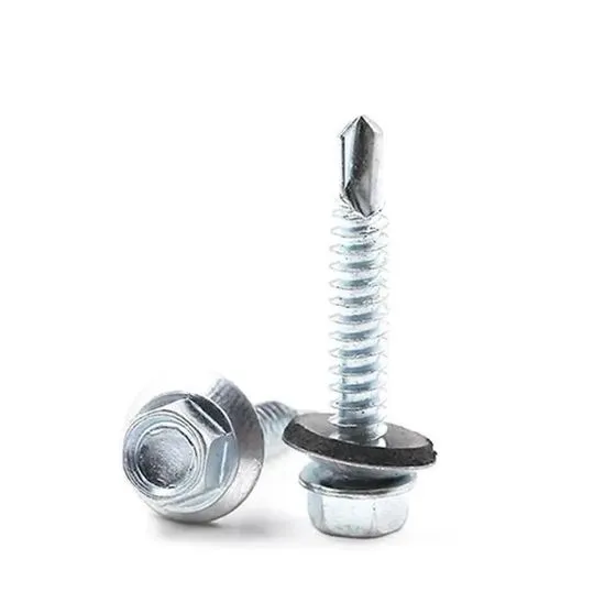 DIN7504 K Hex Flange Head Self Drilling Screw Stainless Steel (2) Premium 410SS Hex Washer Flange Self-Drilling Screws – High-Hardness Martensitic Stainless Steel Tek Fasteners with Ruspert Coating