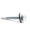 DIN7504 K Hex Flange Head Self Drilling Screw Stainless Steel (4) Premium 410SS Hex Washer Flange Self-Drilling Screws – High-Hardness Martensitic Stainless Steel Tek Fasteners with Ruspert Coating