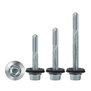 DIN7504 K Hex Flange Head Self Drilling Screw Stainless Steel (6) Premium 410SS Hex Washer Flange Self-Drilling Screws – High-Hardness Martensitic Stainless Steel Tek Fasteners with Ruspert Coating