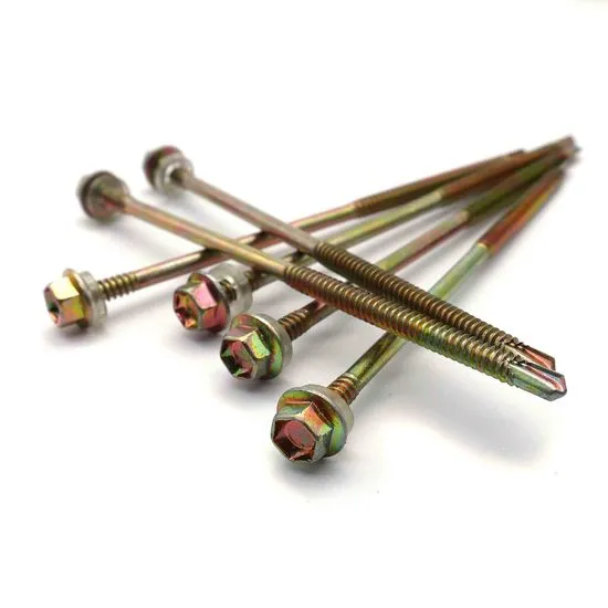 Premium Hex Washer Head Self-Drilling Screws – Heavy-Duty Carbon Steel Roofing Fasteners with EPDM Bonded Sealing Washer