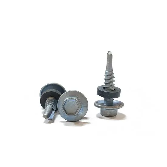 OEM Self-Drilling Hexagonal Flange Stitching Screws for Color Steel Plates Factory Price (5) Premium Hex Head Stitching Screws with Ruspert Coating – High-Torque Carbon Steel Metal Roofing Fasteners with EPDM Sealing Washer