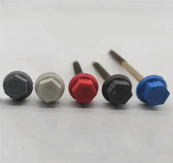 Premium Double Color Nylon Hex Washer Head Self-Drilling Screws – Color-Matched Industrial Fasteners with Integrated Sealing Washer