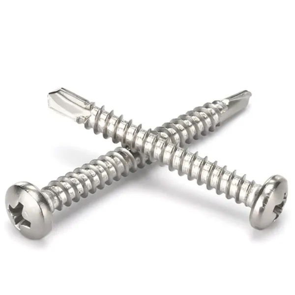Premium SUS410 Stainless Steel Pan Head Phillips Self-Drilling Screws – High-Hardness Tek Screws (M2.9 to M6.3) for Metal Fastening