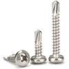 Premium SUS410 Stainless Steel Pan Head Phillips Self-Drilling Screws – High-Hardness Tek Screws (M2.9 to M6.3) for Metal Fastening
